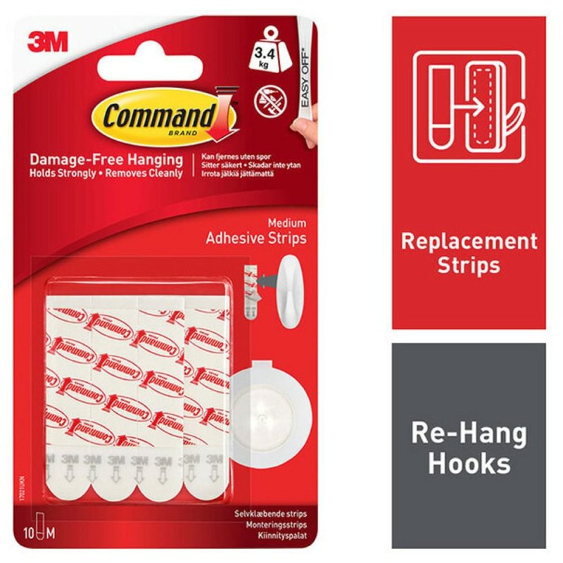 Command 17021 Medium Adhesive Mounting Strips Pease of Garforth