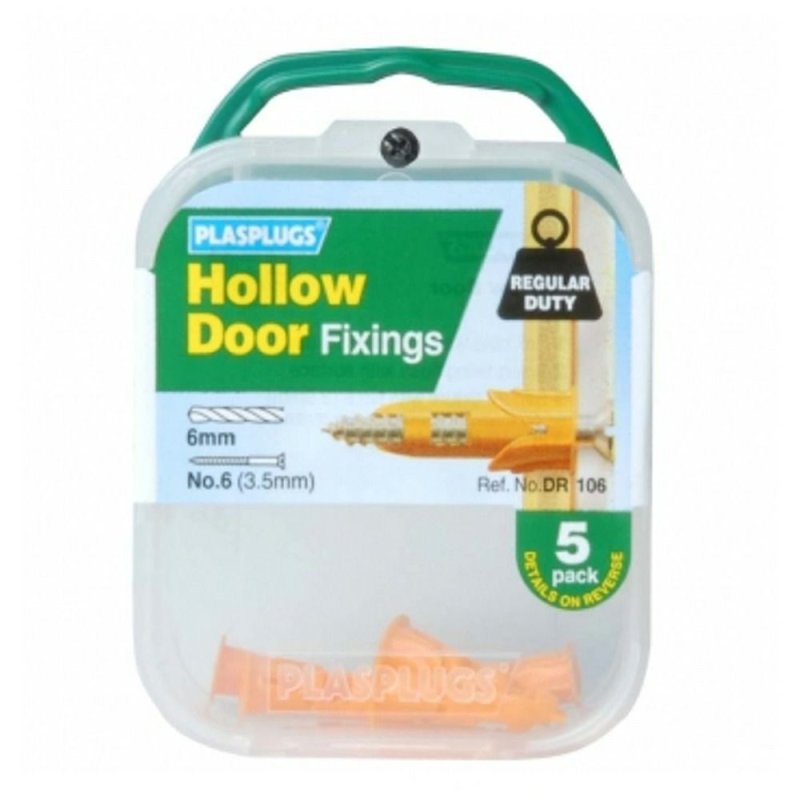 Plasplugs DR106 Hollow Door Fixings (5) Pease of Garforth