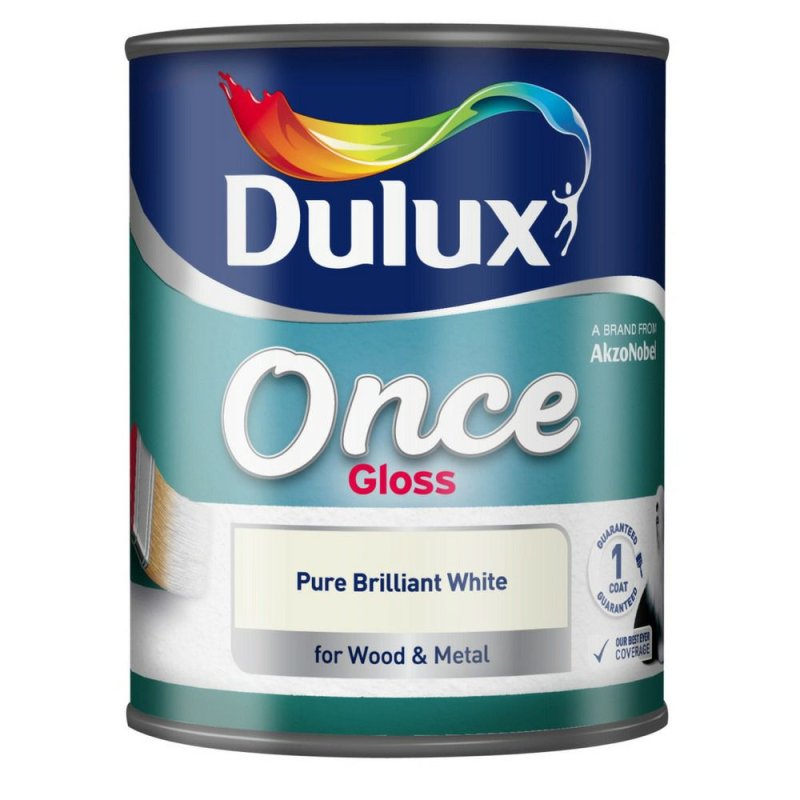 Dulux 750ml Once Brilliant White Gloss Paint Pease of Garforth