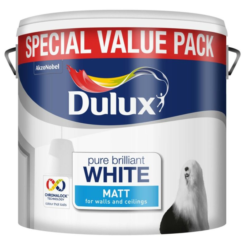 7L Dulux Pure Brilliant White Matt Emulsion Paint Pease of Garforth