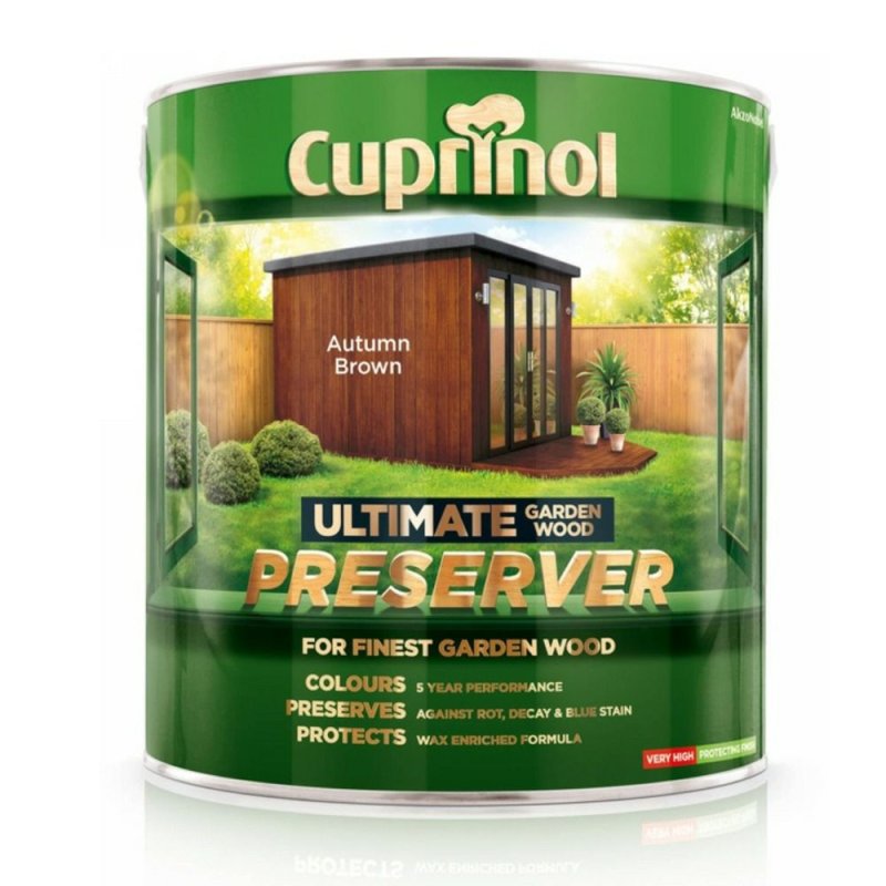 4L Cuprinol Ultimate Wood Preserver Autumn Brown Pease of Garforth