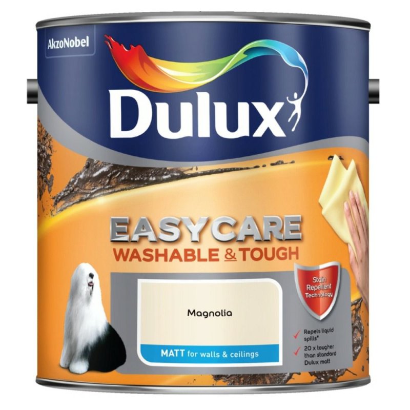 2.5L Dulux Magnolia Easycare Matt Emulsion Paint Pease of Garforth