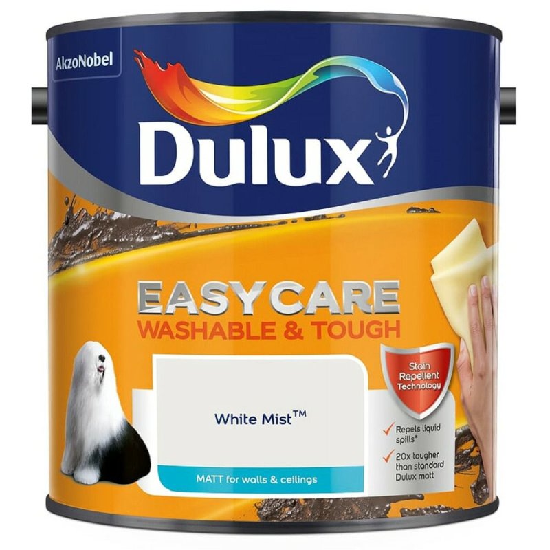 2.5L Dulux White Mist Easycare Matt Emulsion Paint Pease of Garforth