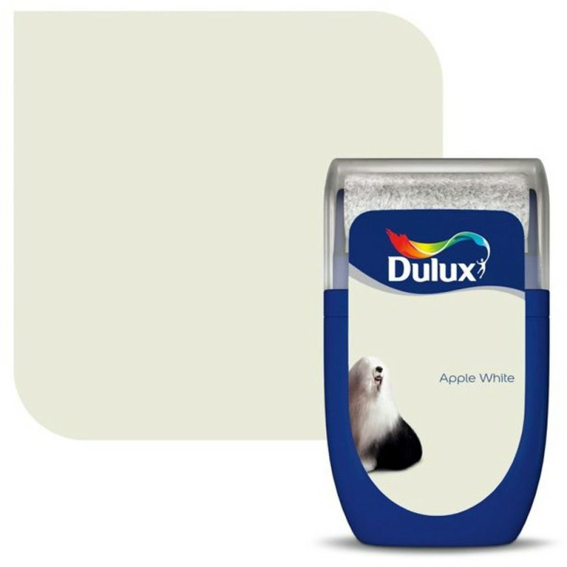 30ml Dulux Apple White Paint Tester in Matt Pease of Garforth