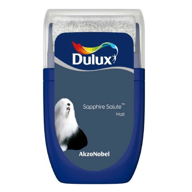 30ml Dulux Sapphire Salute Paint Tester in Matt Pease of Garforth