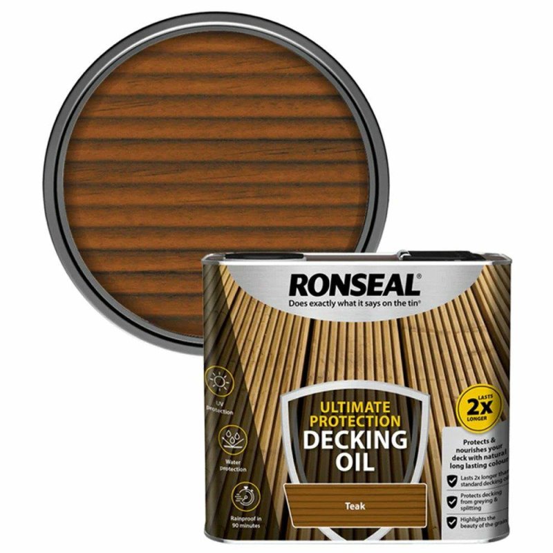 Ronseal 2.5L Ultimate Decking Oil Teak Pease of Garforth