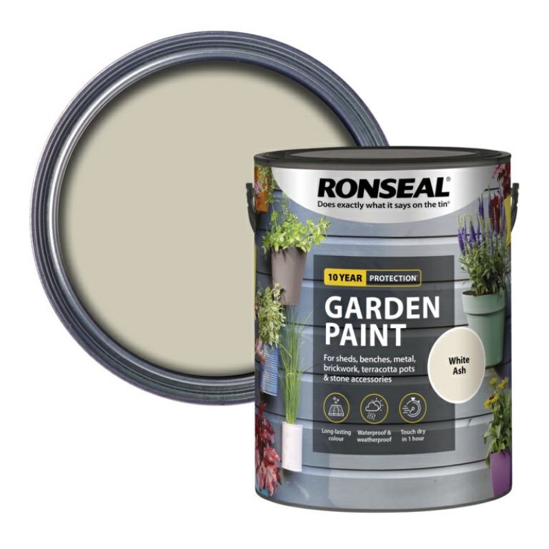 Ronseal 750ml White Ash Garden Paint Pease of Garforth