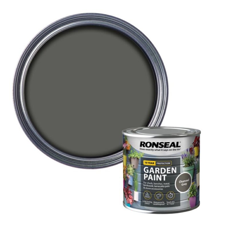 Ronseal 250ml Charcoal Grey Garden Paint Pease of Garforth