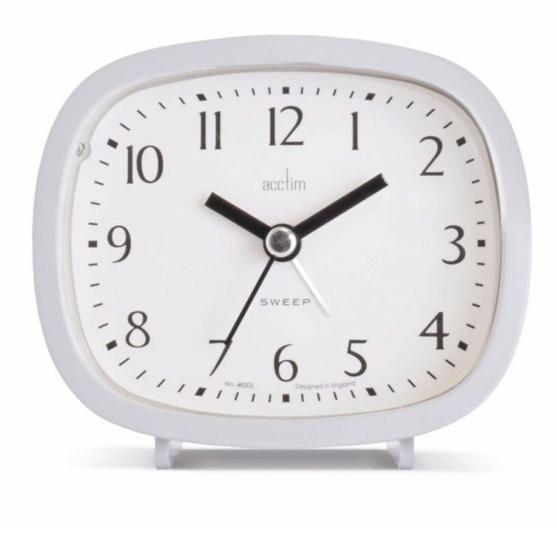 Acctim Anglo Continental Hilda Alarm Clock in White Pease of Garforth