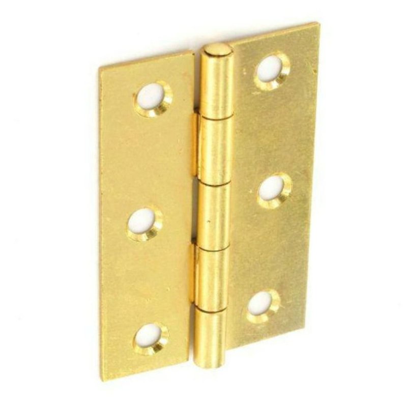 Securit 75mm Brass Plated Steel Butt Hinges Pease of Garforth
