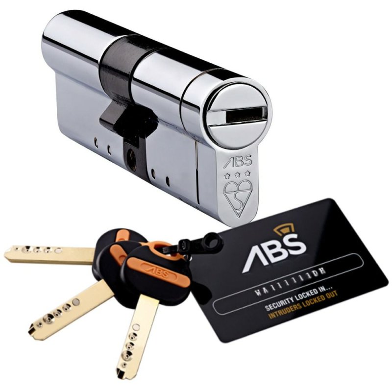 ABS 35mm x 45mm Chrome Anti Snap Euro Profile Door Cylinder Lock