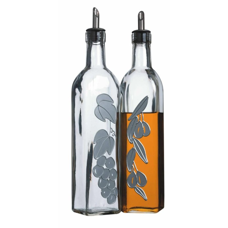 Kitchen Craft Set of 2 Glass Oil & Vinegar Bottles Pease of Garforth