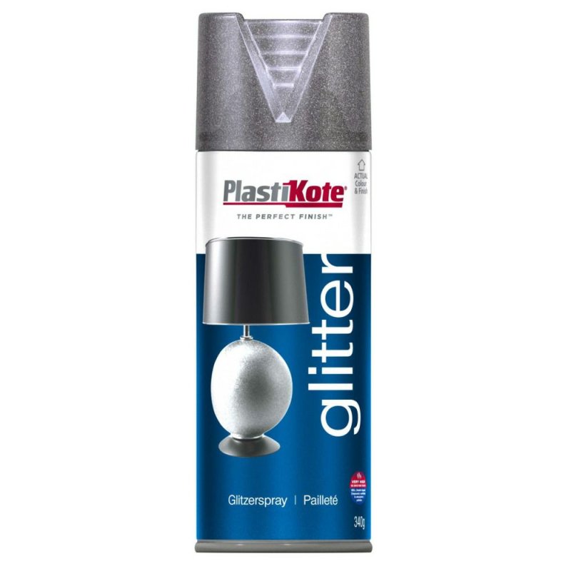 400ml Plastikote Silver Glitter Spray Paint Pease of Garforth