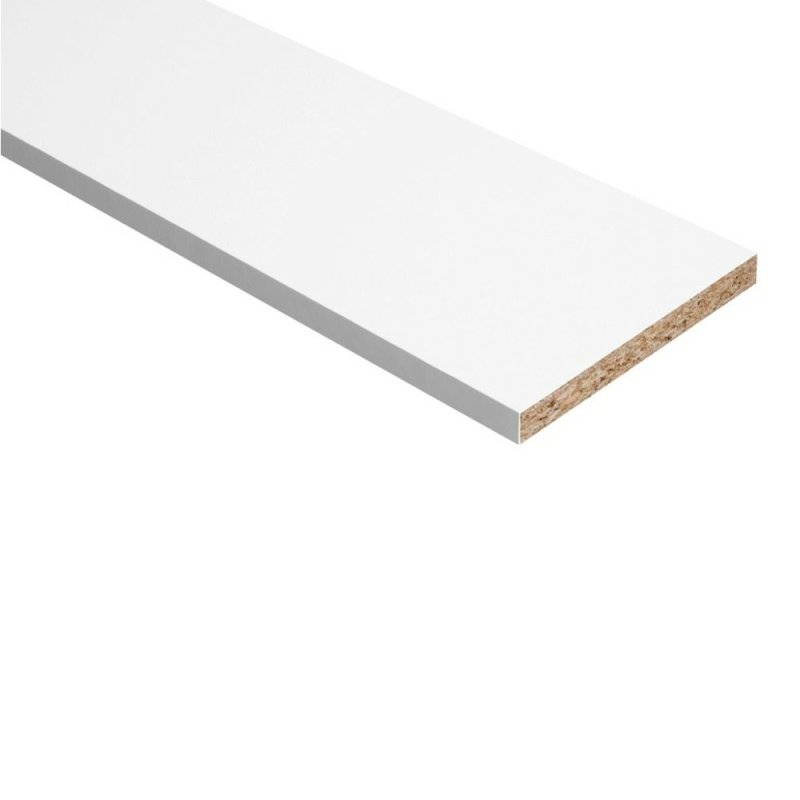 8ft x 15" Hill Panel White Melamine Faced Chipboard Pease of Garforth